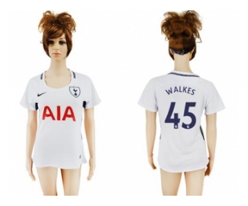 Women's Tottenham Hotspur #45 Walkes Home Soccer Club Jersey