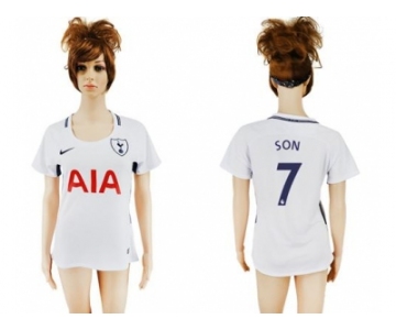 Women's Tottenham Hotspur #7 Son Home Soccer Club Jersey