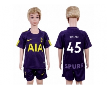 Tottenham Hotspur #45 Walkes Sec Away Kid Soccer Club Jersey