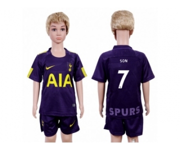 Tottenham Hotspur #7 Son Sec Away Kid Soccer Club Jersey