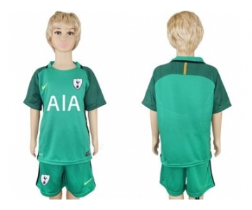 Tottenham Hotspur Blank Green Goalkeeper Kid Soccer Club Jersey