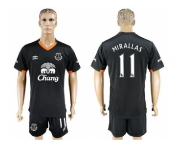 Everton #11 Mirallas Away Soccer Club Jersey