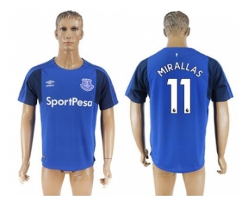 Everton #11 Mirallas Home Soccer Club Jersey1