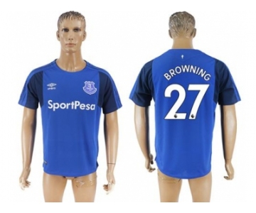 Everton #27 Browning Home Soccer Club Jersey1