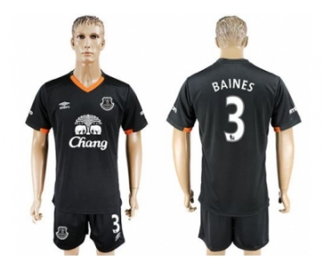 Everton #3 Baines Away Soccer Club Jersey