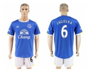 Everton #6 Jagielka Home Soccer Club Jersey2
