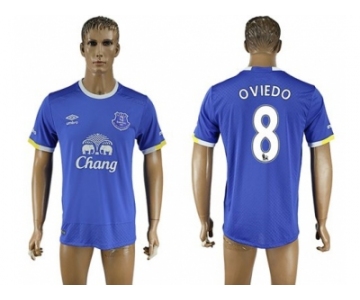 Everton #8 Oviedo Home Soccer Club Jersey1