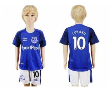 Everton #10 Lukaku Home Kid Soccer Club Jersey
