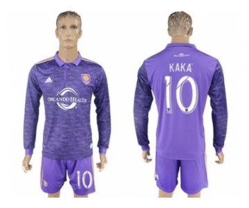 Orlando City SC #10 Kaka Home Long Sleeves Soccer Club Jersey