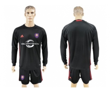 Orlando City SC Blank Black Long Sleeves Goalkeeper Soccer Club Jersey