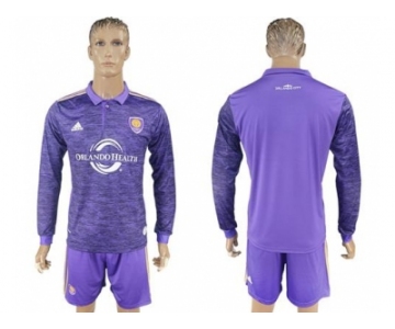 Orlando City SC Blank Home Long Sleeves Soccer Club Jersey