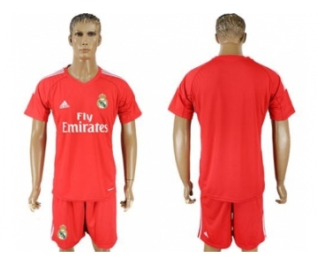 Real Madrid Blank Red Goalkeeper Soccer Club Jersey