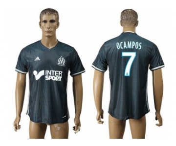 Marseille #7 Ocampos Away Soccer Club Jersey3