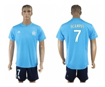 Marseille #7 Ocampos Away Soccer Club Jersey
