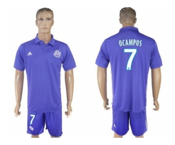Marseille #7 Ocampos Sec Away Soccer Club Jersey
