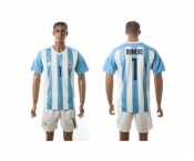 Argentina #1 Romero Home Soccer Country Jersey