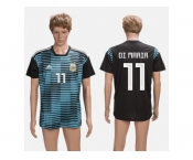 Argentina #11 Di Maria Black Training Soccer Country Jersey