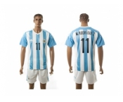 Argentina #11 M.Rodriguez Home Soccer Country Jersey