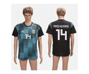 Argentina #14 Mascherano Black Training Soccer Country Jersey
