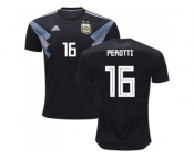 Argentina #16 Perotti Away Soccer Country Jersey
