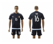 Argentina #16 Rojo Away Soccer Country Jersey