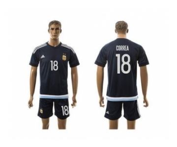 Argentina #18 Correa Away Soccer Country Jersey