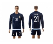 Argentina #21 Pastore Away Long Sleeves Soccer Country Jersey