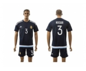 Argentina #3 Mercado Away Soccer Country Jersey