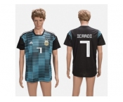 Argentina #7 Icardi Black Training Soccer Country Jersey