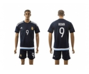 Argentina #9 Higuain Away Soccer Country Jersey