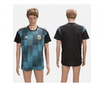 Argentina Blank Black Training Soccer Country Jersey