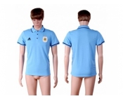 Argentina Blank Blue Polo Shirts