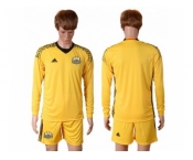 Argentina Blank Yellow Goalkeeper Long Sleeves Soccer Country Jersey