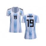 Women Argentina #19 Banega Home Soccer Country Jersey