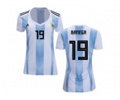 Women Argentina #19 Banega Home Soccer Country Jersey