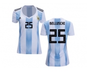 Women Argentina #25 Belluschi Home Soccer Country Jersey