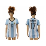 Women's Argentina #17 Otamendi Home Soccer Country Jersey
