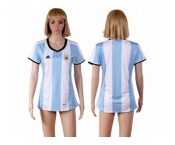 Women's Argentina Blank Home Soccer Country Jersey