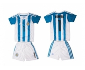 Argentina #1 Romero Home Kid Soccer Country Jersey1