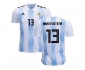 Argentina #13 Kranevitter Home Kid Soccer Country Jersey