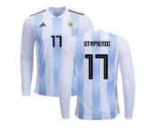 Argentina #17 Otamendi Home Long Sleeves Kid Soccer Country Jersey