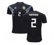 Argentina #2 Mammana Away Kid Soccer Country Jersey