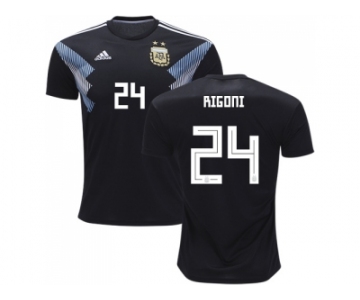 Argentina #24 Rigoni Away Kid Soccer Country Jersey