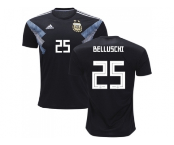 Argentina #25 Belluschi Away Kid Soccer Country Jersey