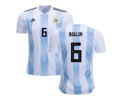 Argentina #6 Biglia Home Kid Soccer Country Jerseys