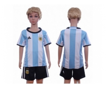 Argentina Blank Home Kid Soccer Country Jersey