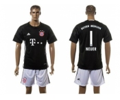 Bayern Munchen #1 Neuer Goalkeeper Black Soccer Club Jersey