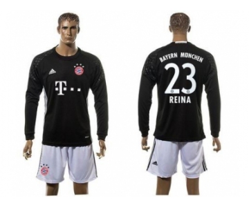Bayern Munchen #23 Reina Black Goalkeeper Long Sleeves Soccer Club Jersey