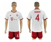 Bayern Munchen #4 Dante White Soccer Club Jersey