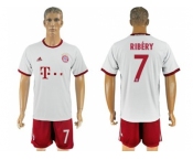 Bayern Munchen #7 Ribery White Soccer Club Jersey